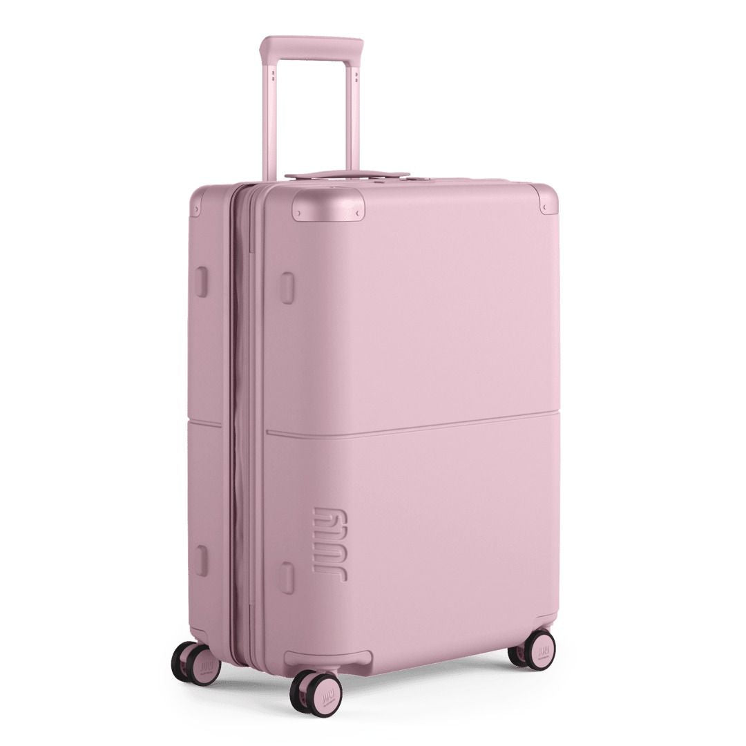 July Checked Plus Expandable Polycarbonate With Casesafe Tracking 28" Luggage