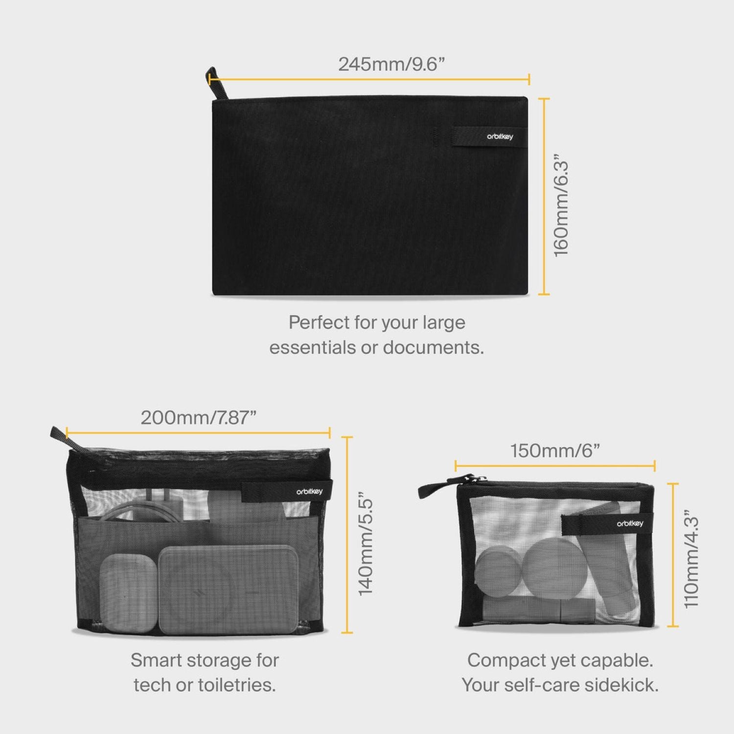 Orbitkey Essentials Pouch Trio