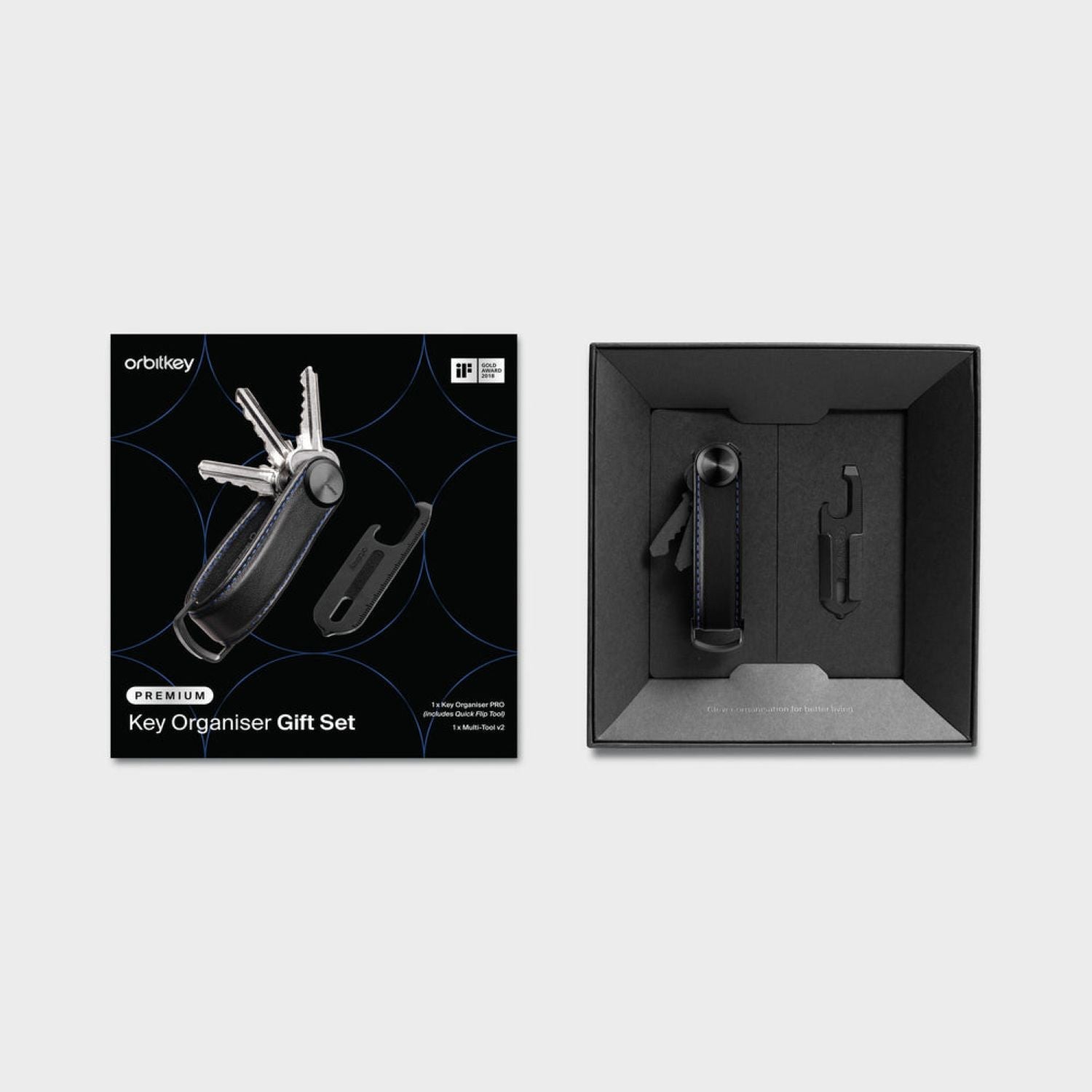 Orbitkey Leather Key Organiser Pro + Multitool V2