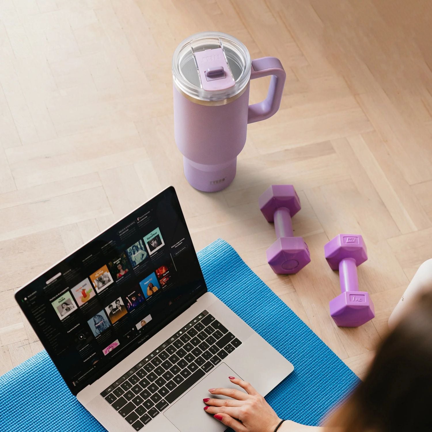 Tyeso Aura Leakproof 2 In 1 Sip & Straw Lid S/S Vacuum Tumbler 900ml