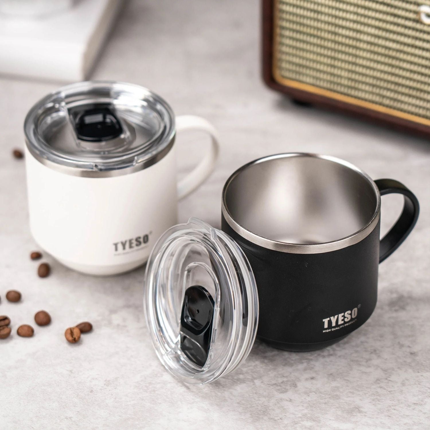 Tyeso Dock Slider Sipper Stackable S/S Vacuum Insulated Table Mug 330ml