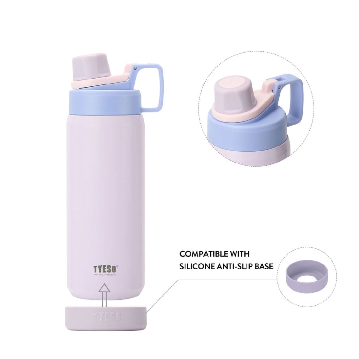 Tyeso Fizz S/S Vacuum Insulated Bottle With Handle 900ML