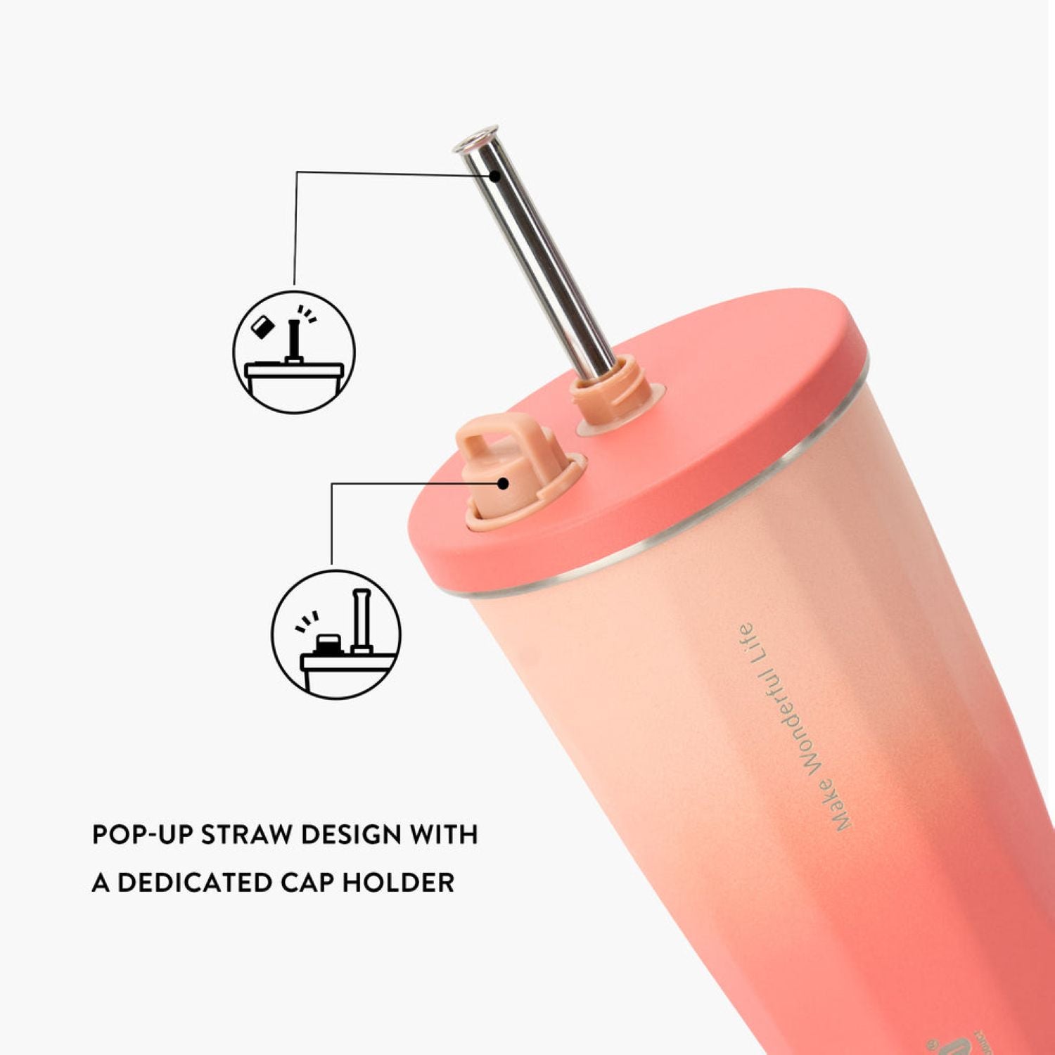 Tyeso Flaire 2.0 Retractable Straw S/S Vacuum Insulated Tumbler 470ML