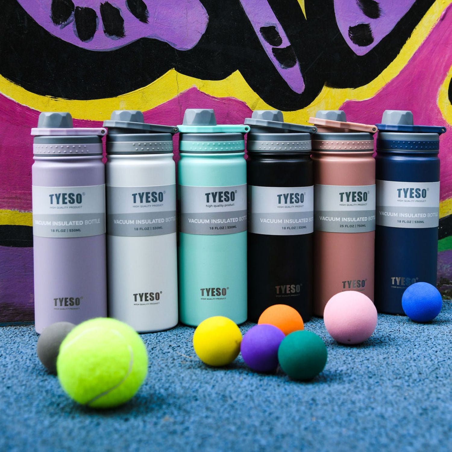 Tyeso Revive (Matte) S/S Vacuum Insulated Bottle With Handle 600ML