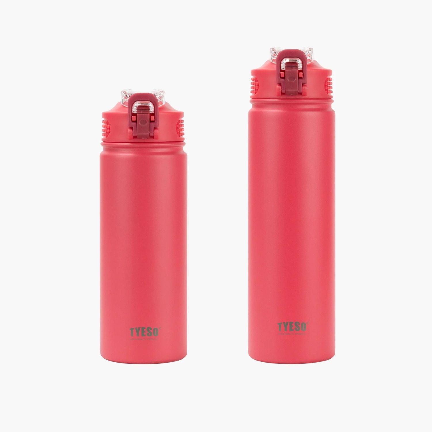 Tyeso Wander Lockable One Press Straw Flip Lid S/S Vacuum Insulated Bottle With Handle 600ml
