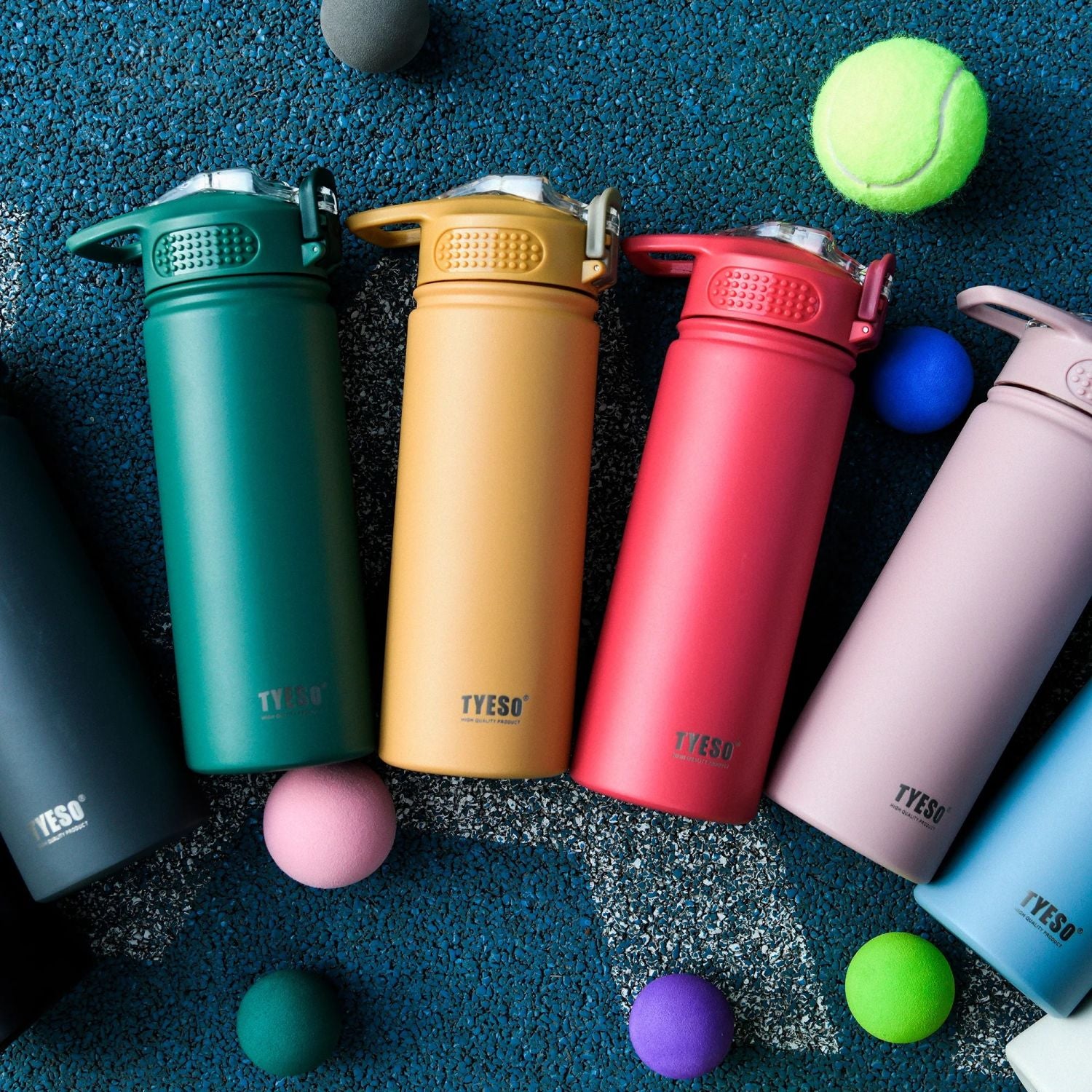 Tyeso Wander Lockable One Press Straw Flip Lid S/S Vacuum Insulated Bottle With Handle 750ml