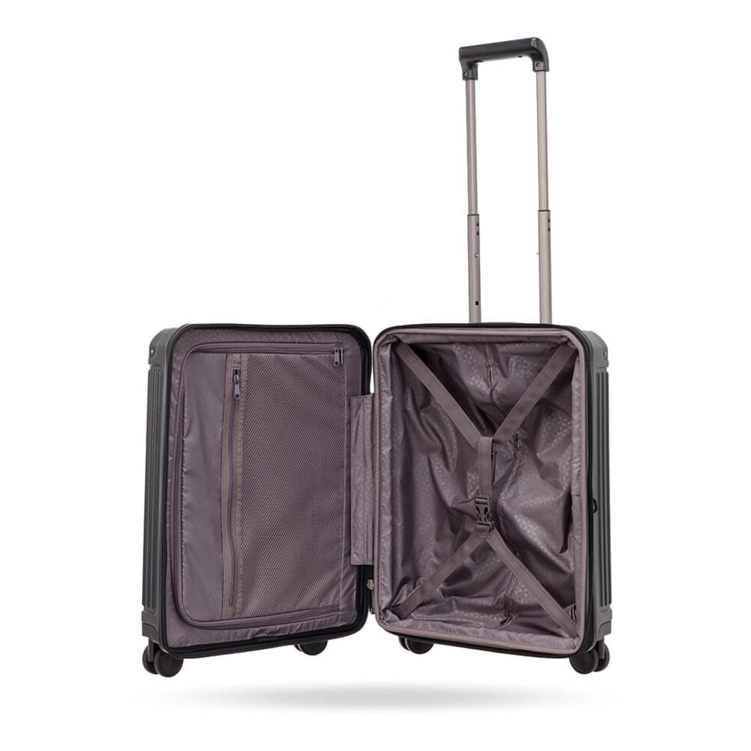 Conwood PC158SA Polycarbonate 20" Carry On Luggage Anti-Theft Zip - Black